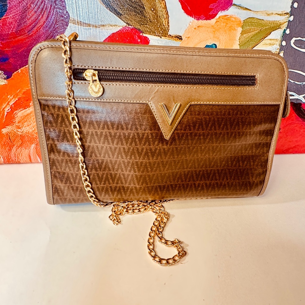 Valentino Gravani Not Rudolf Damt Gravani this is Gravani Tan Leather Clutch - Picture 2 of 16